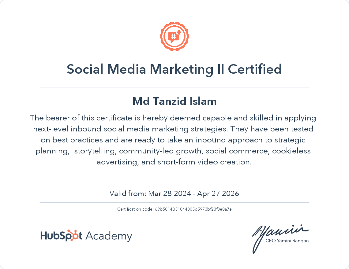 Social Media Marketing II — HubSpot Academy